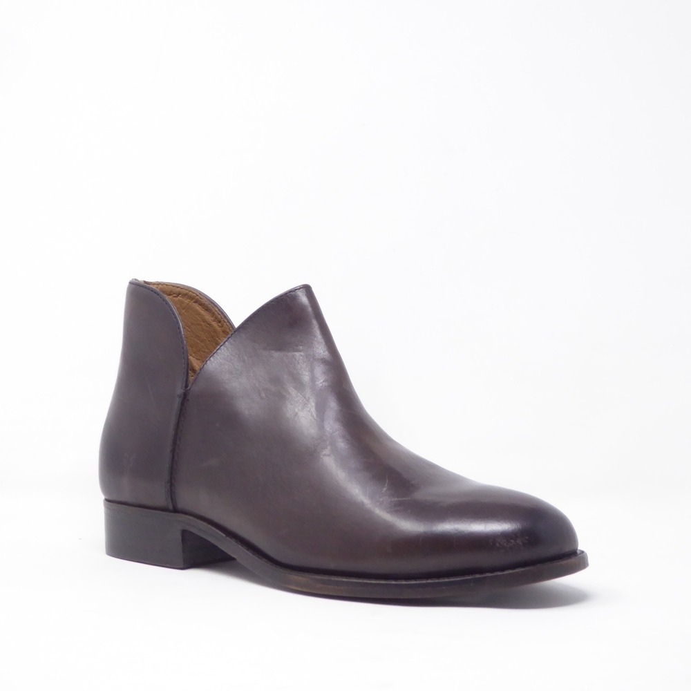 Frye Melissa Shootie Booties Chocolate Brown Leather Side Zip Ankle Boots 6.5